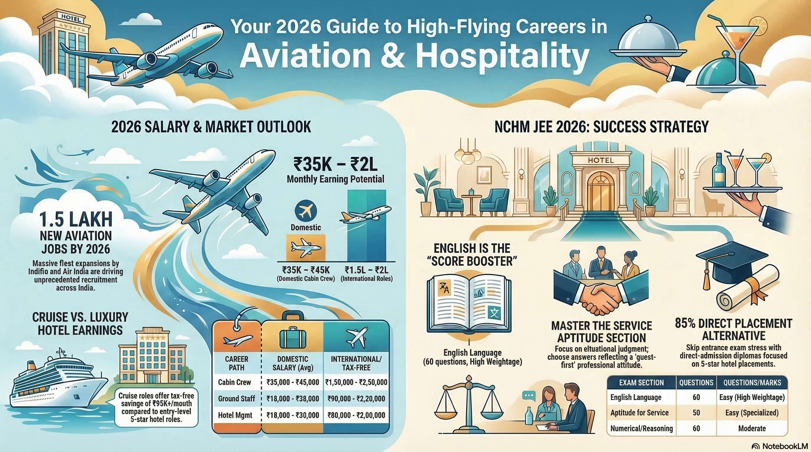 Hotel Management Entrance Exam Syllabus 2026: Complete NCHM JEE Topic-wise Guide - Hotel Mgmt career guide from Wings Institute Vadodara Gujarat